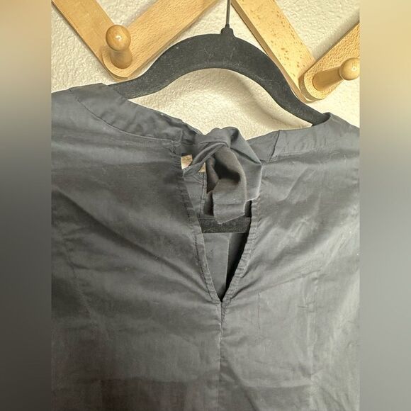 Steady Black Button Down Blouse Sz 2 - Picture 6 of 7